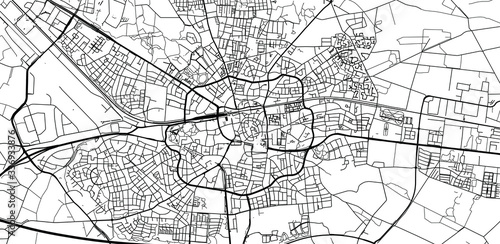 Urban vector city map of Enschede  The Netherlands