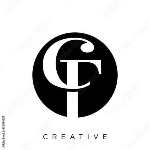 cf luxury logo design vector
