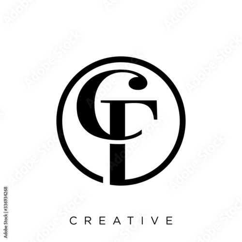 cf luxury logo design vector