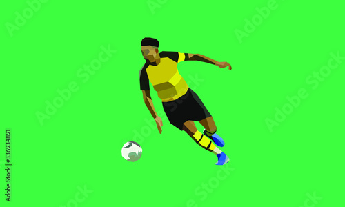 action, active, activity, adult, athlete, background, ball, black, champion, competition, competitive, design, dribble, dribbling, field, foot, football, footballer, game, goal, illustration, isolated © Fflat.HDS