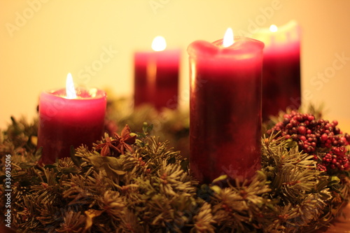 Christmas Advent Wreath candles  - Adventkranz photo