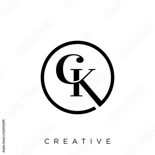 ck luxury logo design vector