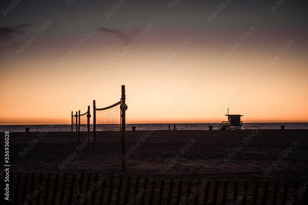 sunset at the beach. Sport. 
Insulation. Emptiness. The empty beach. Loneliness.