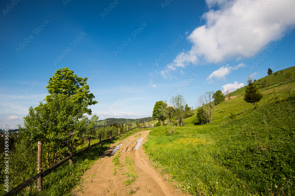 Beautiful bewitching view of a rural village