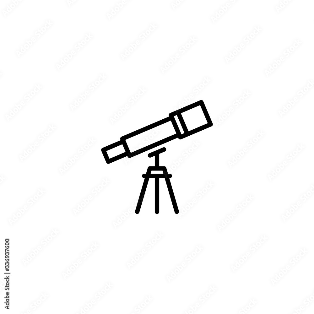 Telescope icon isolated on clean background. Telescope icon concept drawing icon in modern style. Vector illustration for your web mobile logo app UI design. Telescope icon isolated on clean background. Telescope icon concept drawing icon in modern style. Vector illustration for your web mobile logo app UI design.