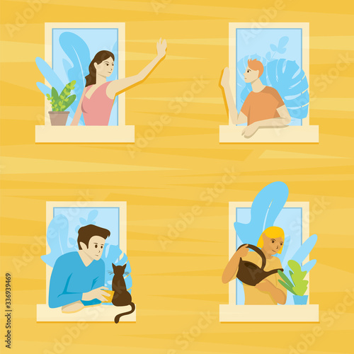 shelter in place. staying at home with self quarantine