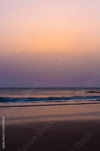Sunset on Legzira beach  Morocco