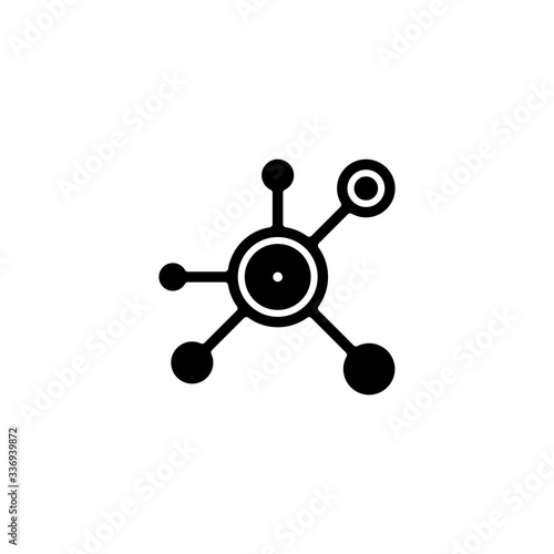 Molecule vector icon. Chemistry sign. Structure icon. Atom vector symbol for your web site design, logo, app, UI. Vector illustration, EPS10.