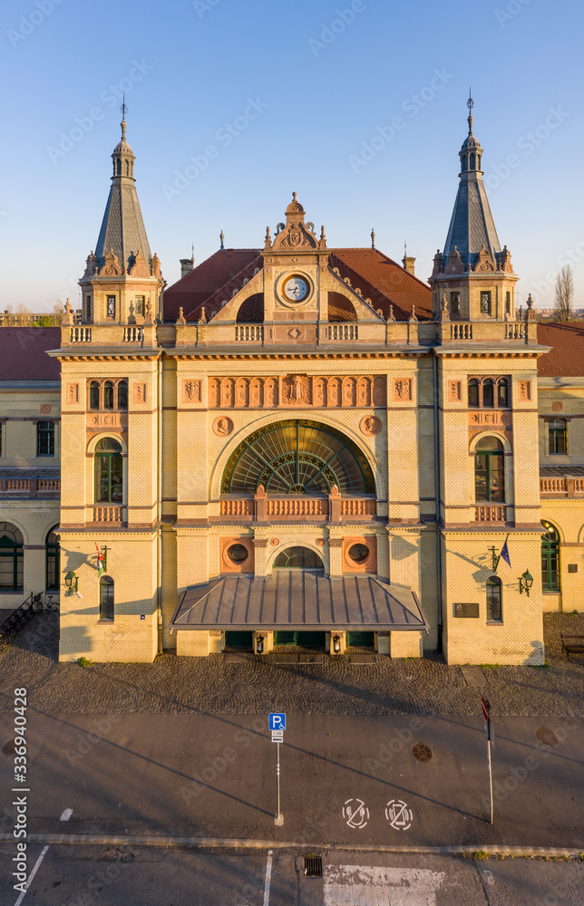 Railway station building in Pecs, hungary
