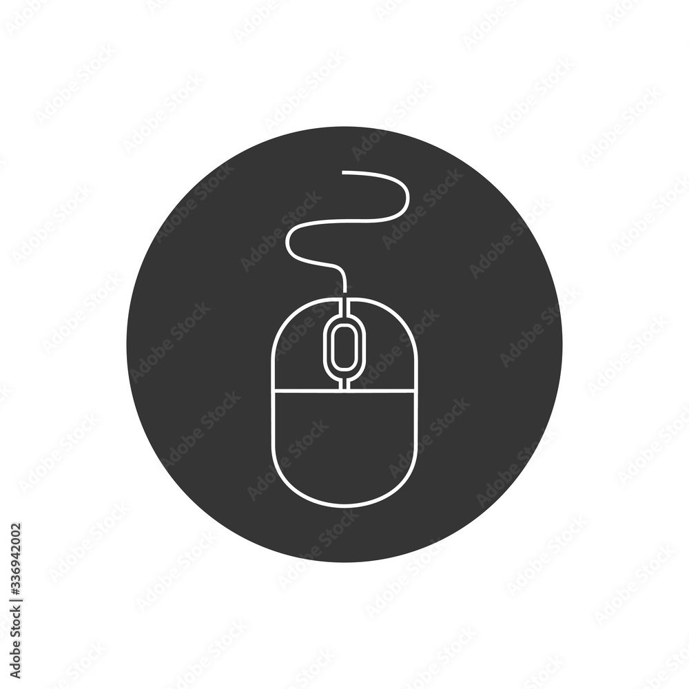 Computer mouse line icon in trendy flat style isolated on white background, for your web site design, app, logo, UI. Vector Computer mouse line icon in trendy flat style isolated on white background, for your web site design, app, logo, UI. Vector