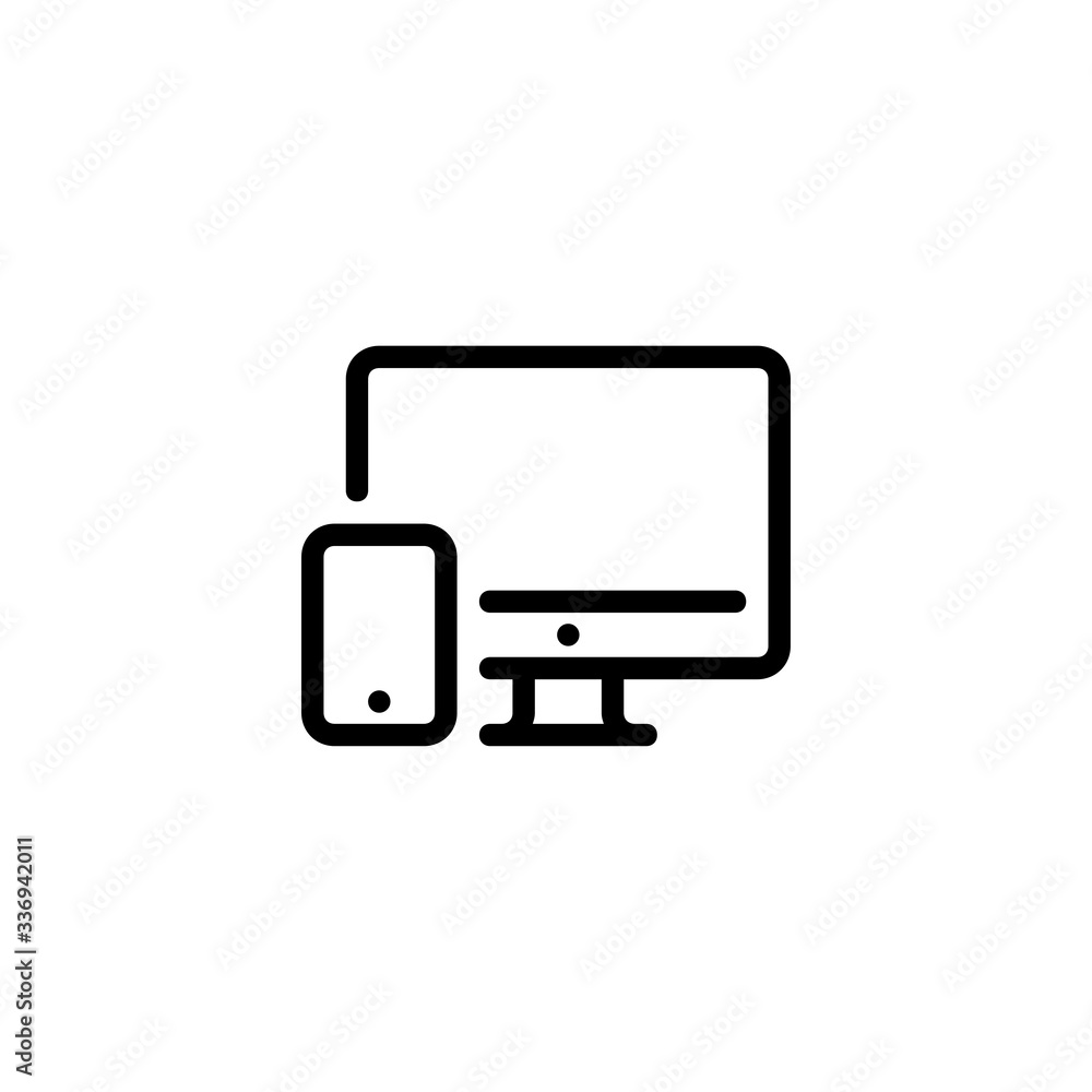 Devices icon. Device Icons vector illustration of responsive design for presentation. vector illustration Devices icon. Device Icons vector illustration of responsive design for presentation. vector illustration