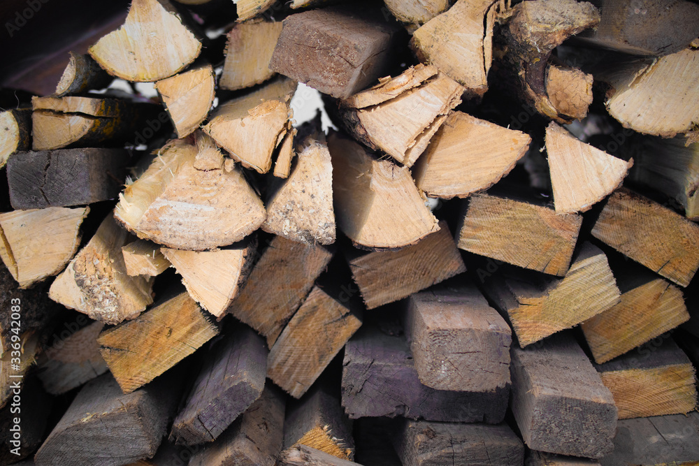 Background of freshly cut wood, environmental problem of tree felling Background of freshly cut wood, environmental problem of tree felling
