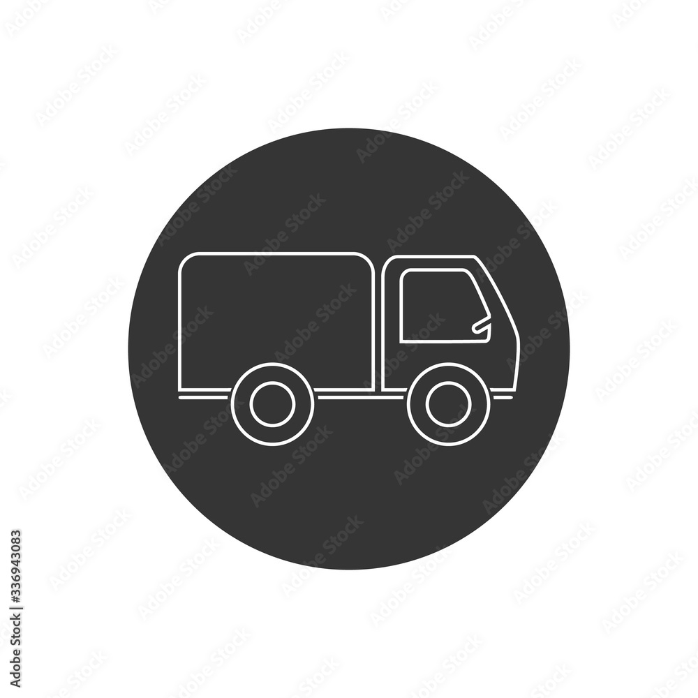 Truck line icon vector. Vector illustration modern flat style Truck line icon vector. Vector illustration modern flat style