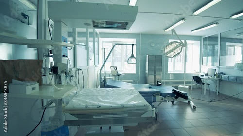 Interior of a delivery room with nobody inside photo