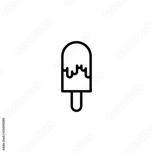 Ice cream cup icon isolated. Modern sweet vanilla desert sign. Trendy vector chocolate cram symbol for web site design, button to mobile app. Vector illustration.