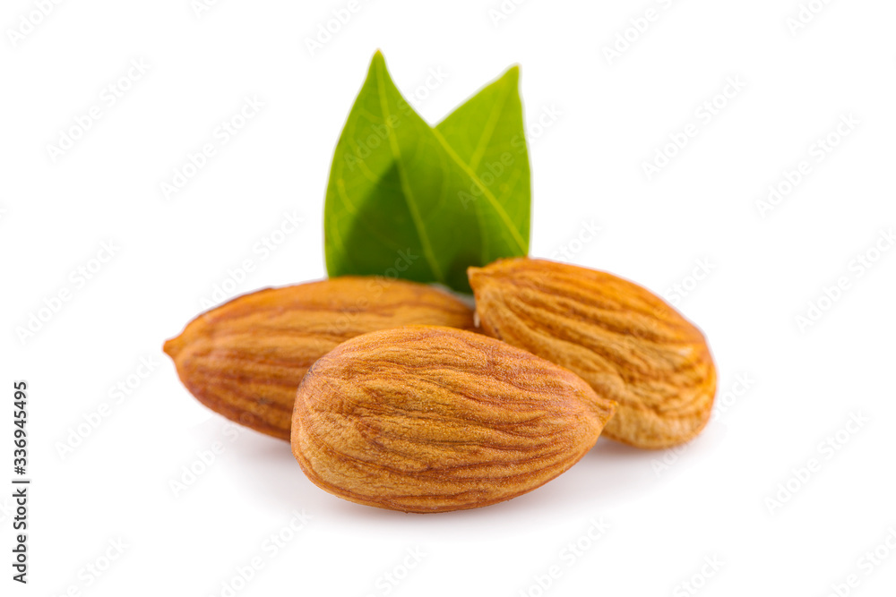 Almond Nuts an isolated on white background Almond Nuts an isolated on white background