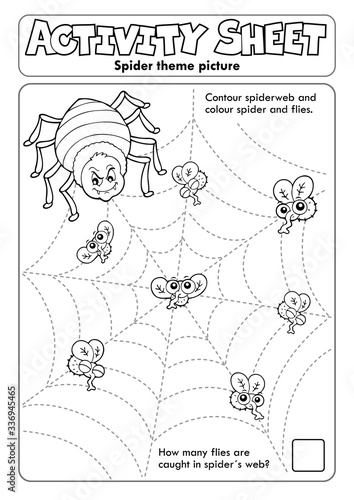 Activity sheet spider theme 1