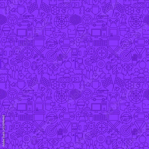 Cyber Sport Line Seamless Pattern