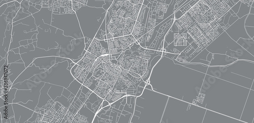 Urban vector city map of Alkmaar, The Netherlands