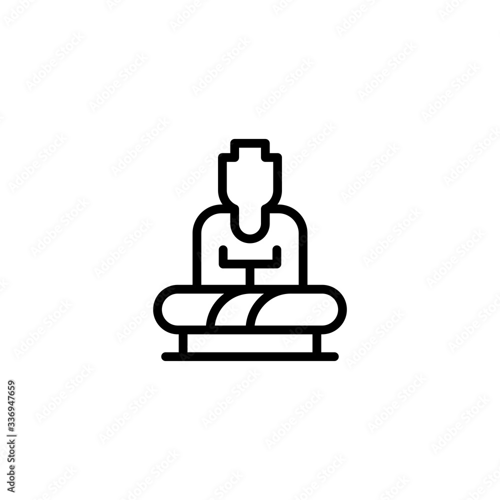 Buddha icon. Buddha symbol vector icon. Trendy Flat style for graphic design, Web site, UI. EPS10. - Vector illustration Buddha icon. Buddha symbol vector icon. Trendy Flat style for graphic design, Web site, UI. EPS10. - Vector illustration