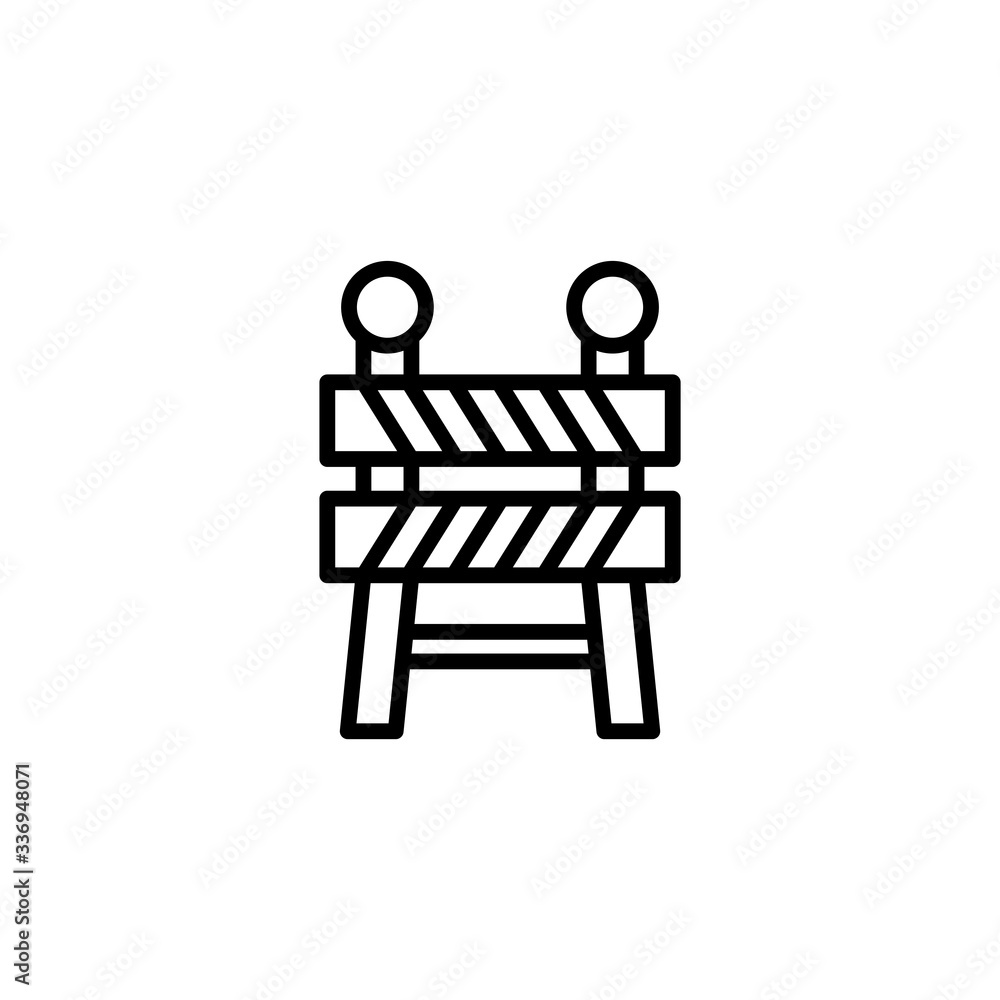 Barrier Icon. Road barrier icon flat. Vector illustration symbol and bonus pictogram - Vector