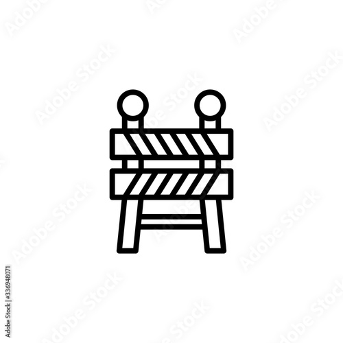 Barrier Icon. Road barrier icon flat. Vector illustration symbol and bonus pictogram - Vector