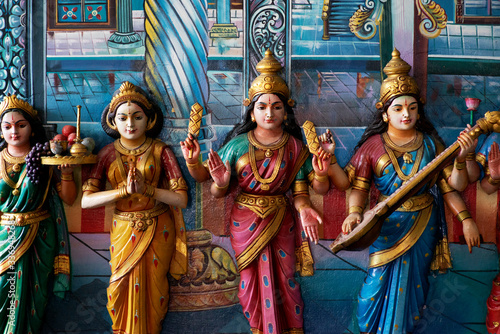 Colorful statue of Hindu God
