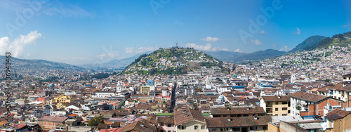 Large panorama of Quito with the Panecillo, Ecuador photo