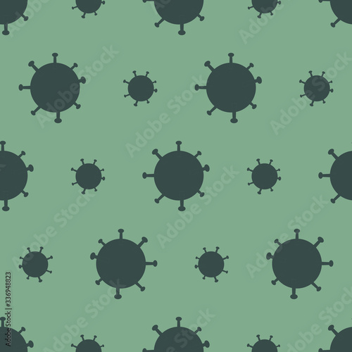Virus seamless pattern background, COVID19 concept.
