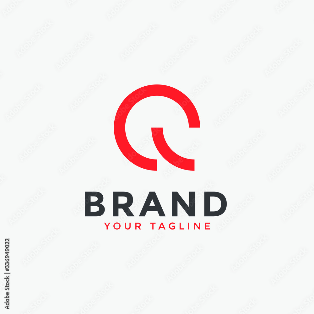 letter q logo design elegant. Minimal awesome trendy professional logo design template