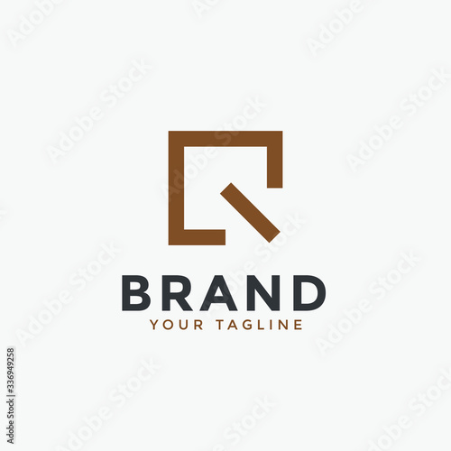 letter q logo design elegant. Minimal awesome trendy professional logo design template