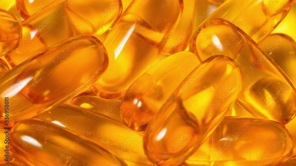 Lot of Omega 3 capsules, background textures Lot of Omega 3 capsules, background textures