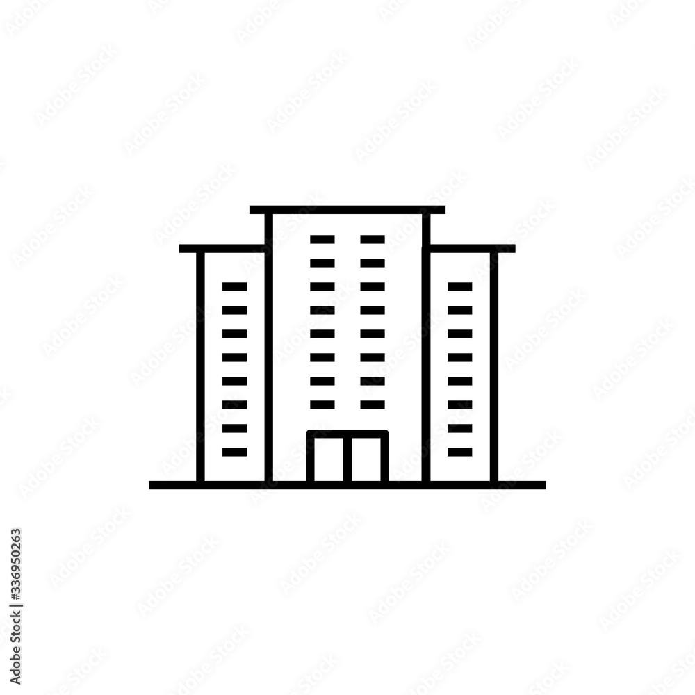 Resort icon. Beach Hotel icon vector on white background. Hotel and restaurant icon. Building Vector Illustration on the white background. - Vector Resort icon. Beach Hotel icon vector on white background. Hotel and restaurant icon. Building Vector Illustration on the white background. - Vector
