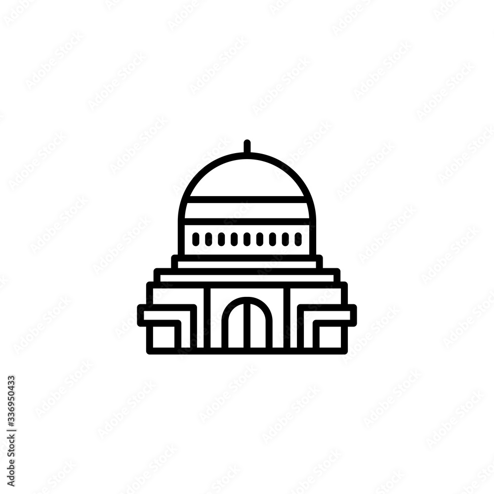 Capitol building vector icon. Government icon in trendy flat style isolated on white background. Symbol for your web site design, logo, app, UI. Vector illustration, EPS