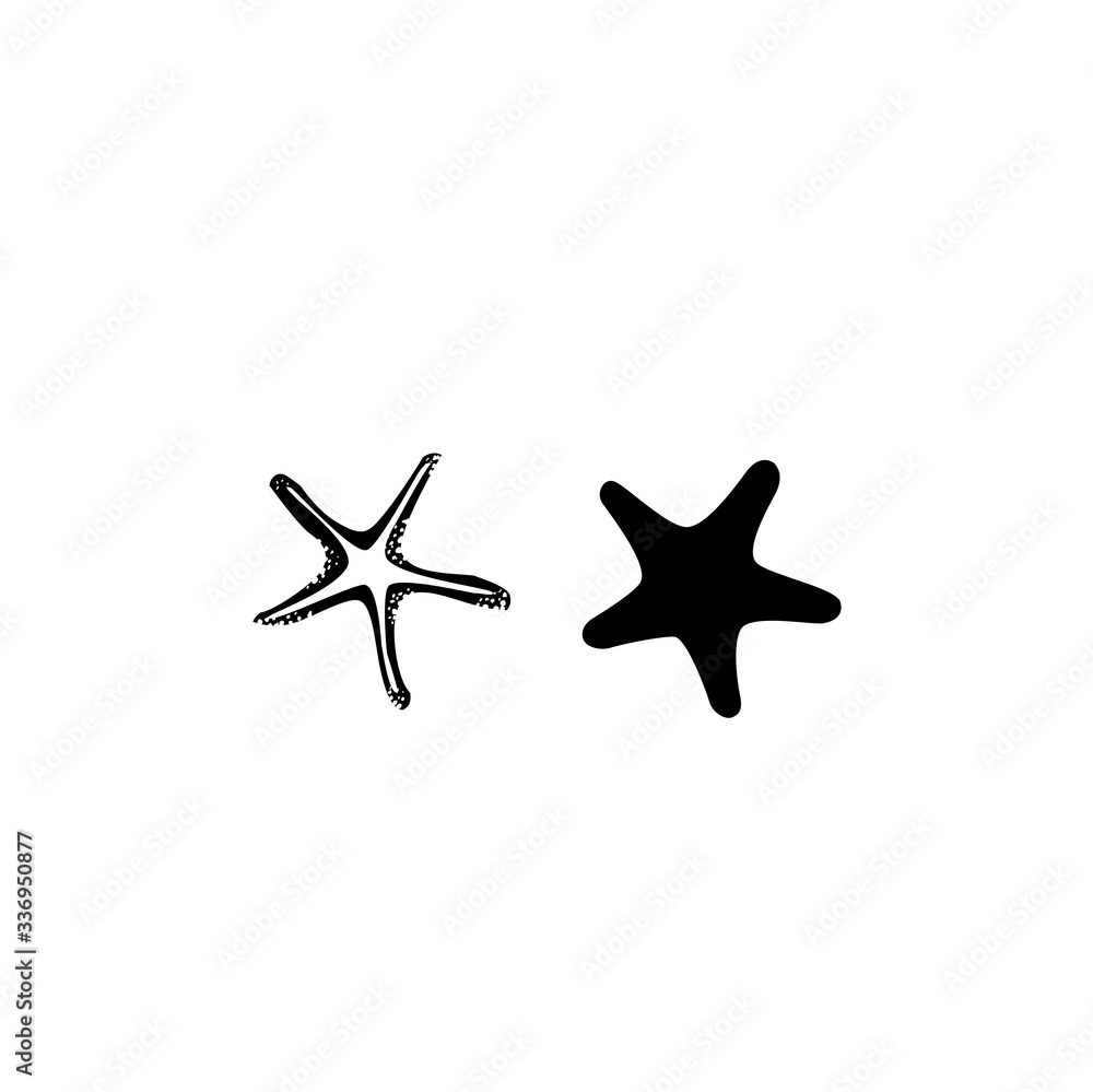starfish icon vector starfish icon vector