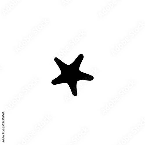 starfish icon vector