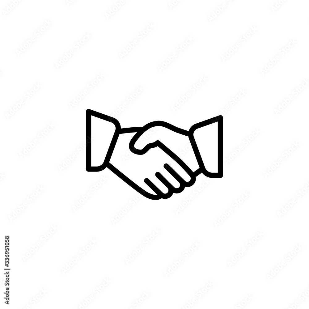 Deal icon. Business handshake icon. Contract agreement sign. Partnership symbol. Teamwork sign for mobile concept or web design. Vector graphics Deal icon. Business handshake icon. Contract agreement sign. Partnership symbol. Teamwork sign for mobile concept or web design. Vector graphics