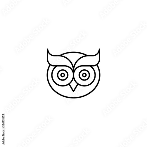 Owl icon. Owl icon design concept. Logo design, Trendy Flat style for graphic design, Web site, UI. EPS10. - Vector illustration photo