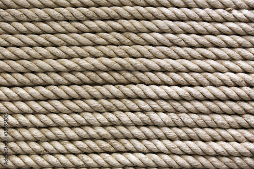 texture of nautical rope close up