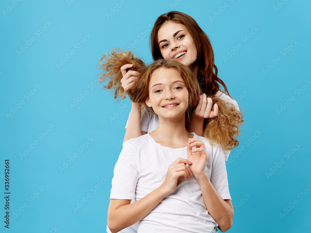 happy mother and daughter happy mother and daughter
