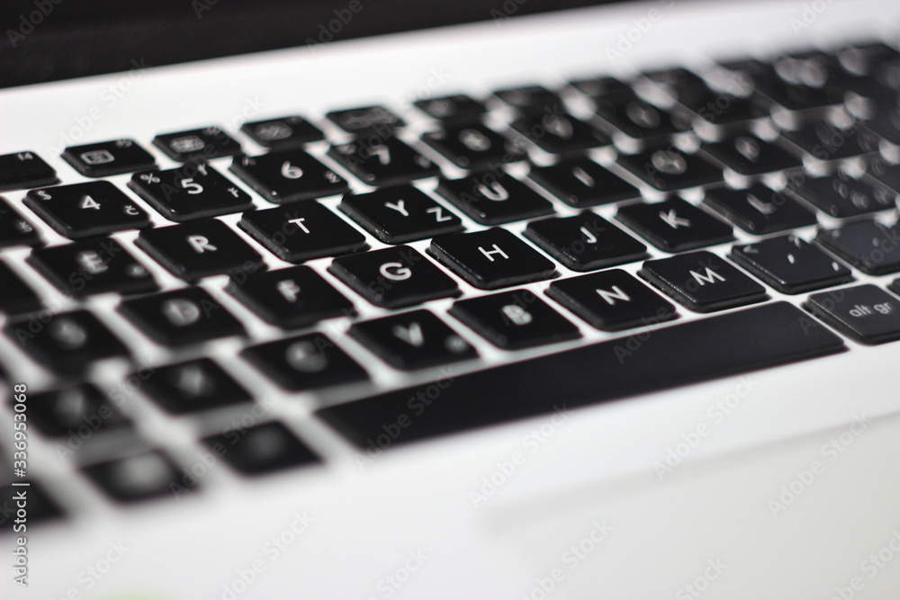 Detail of laptop keyboard