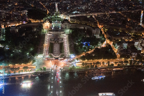 Fototapeta Naklejka Na Ścianę i Meble -  Paris view at night from Eiffel Tower