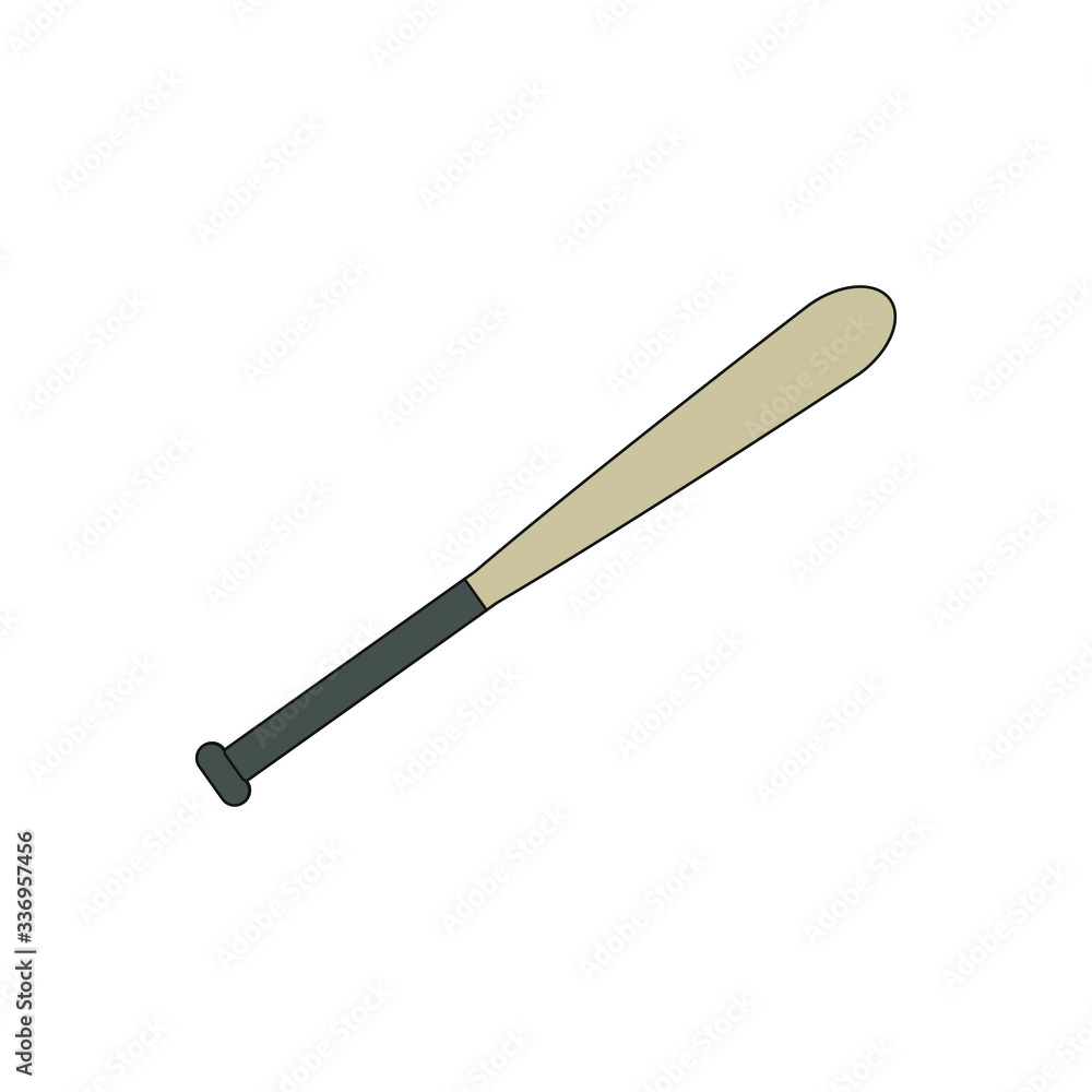 baseball bat, vector on white background baseball bat, vector on white background