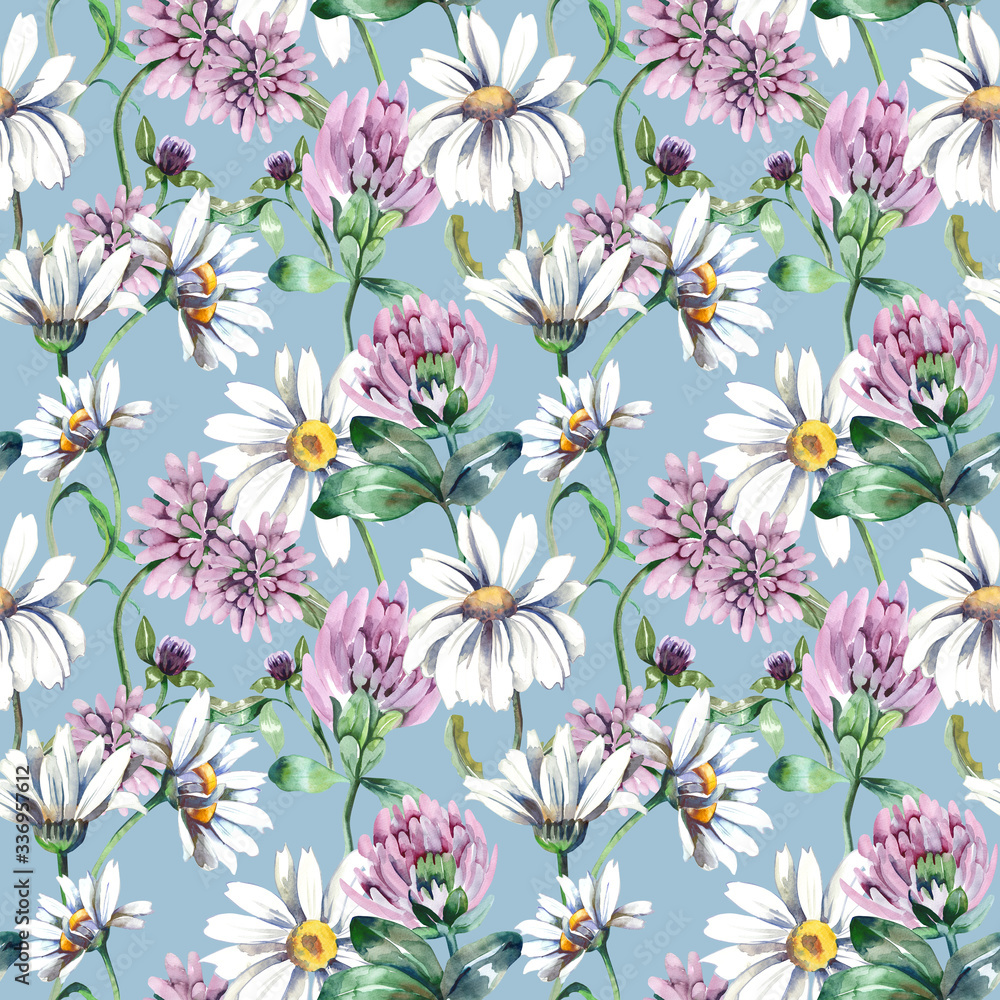 Summer Flowers Seamless Pattern. Summer Flowers Seamless Pattern.