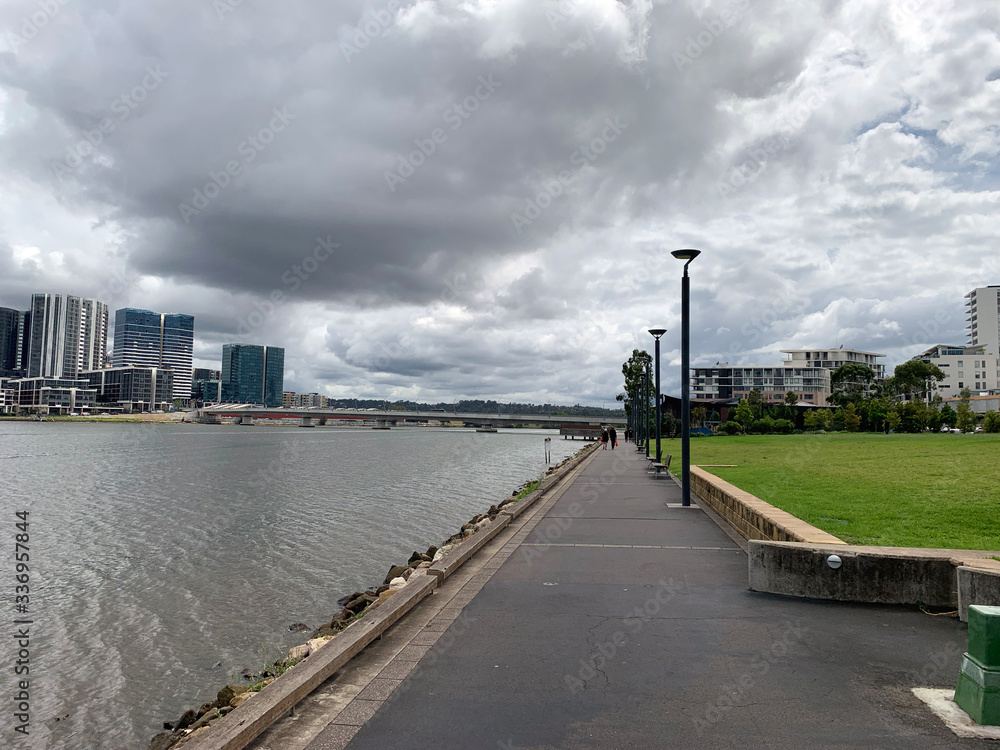 Street view at Rhodes, Sydney City, NSW, Australia