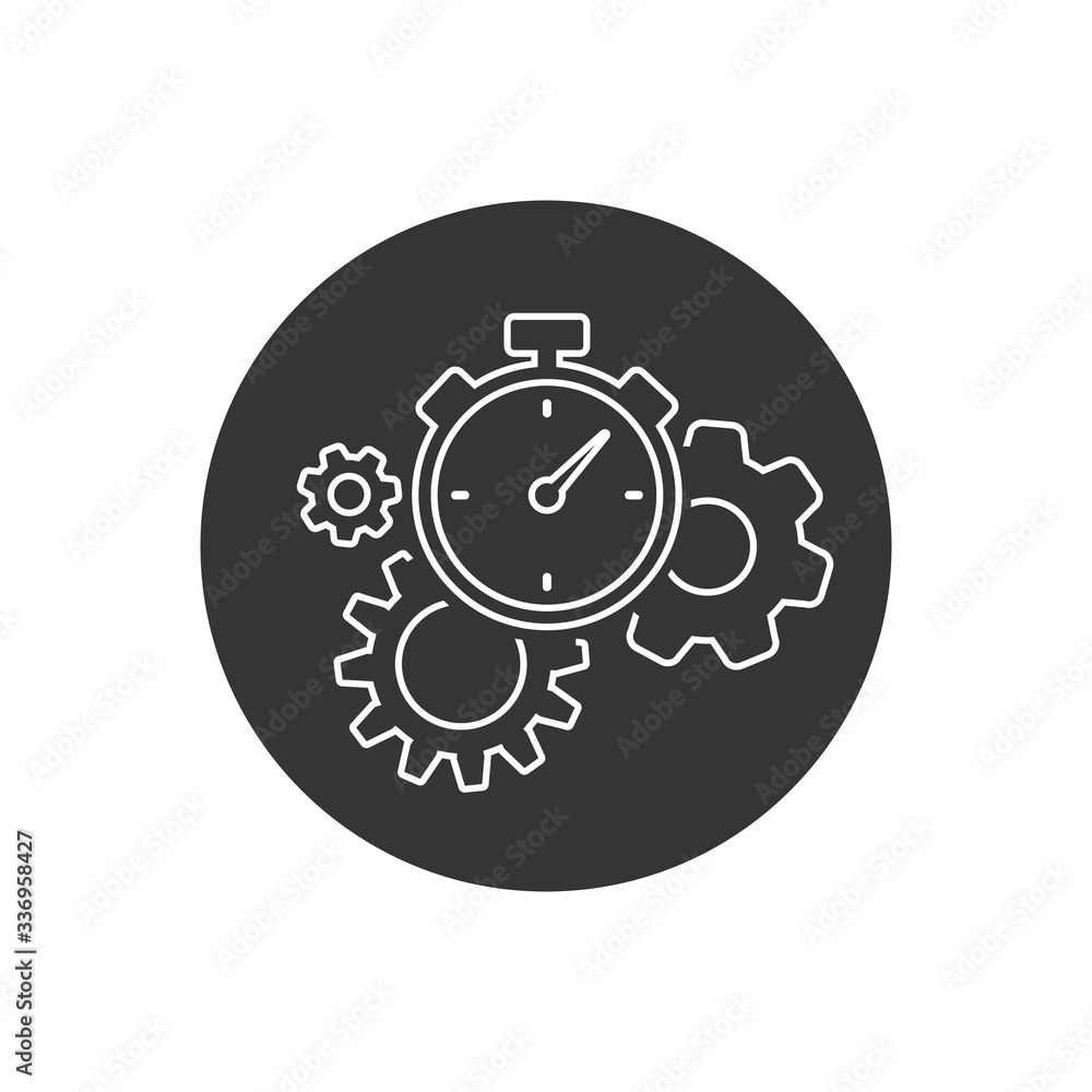 Productivity Line Icon on white. Vector in modern flat Productivity Line Icon on white. Vector in modern flat