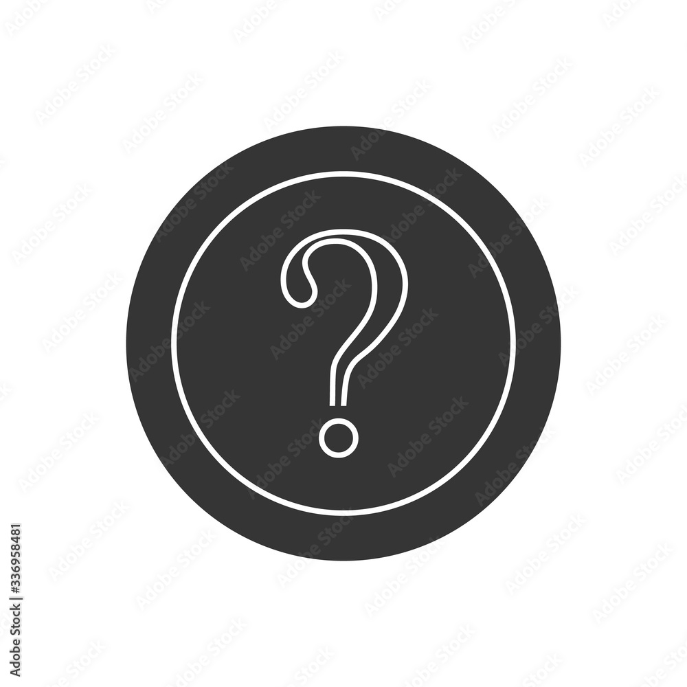 Question Mark line icon vector in modern flat Question Mark line icon vector in modern flat