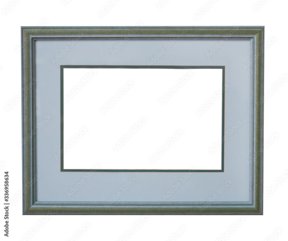 Blue wide frame for a photo, text, image or picture, isolated on a white background Blue wide frame for a photo, text, image or picture, isolated on a white background