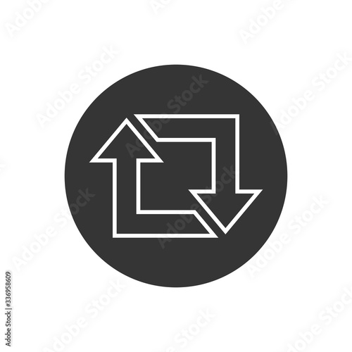 Repost line icon, repost symbol, repost sign. Vector illustration
