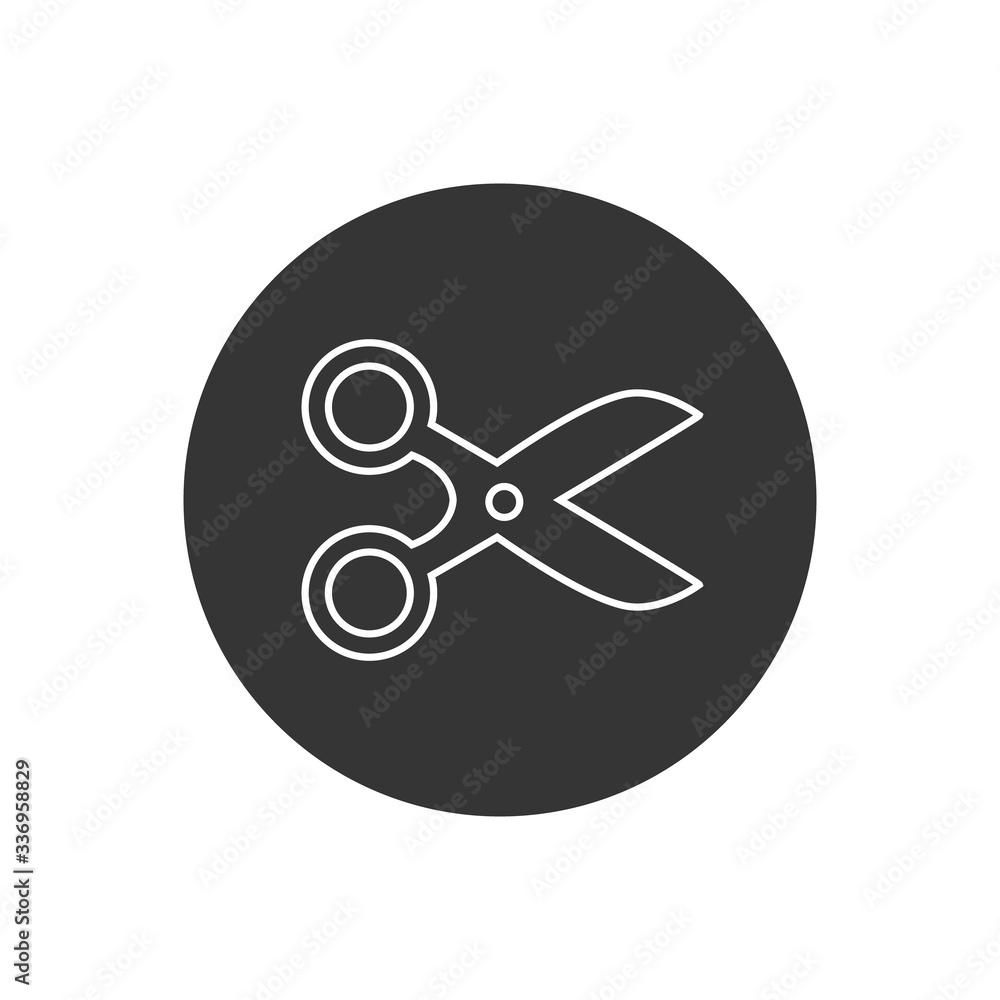 Scissors line icon in trendy flat style. Scissors icon page symbol for your web site design. Scissors icon Vector Scissors line icon in trendy flat style. Scissors icon page symbol for your web site design. Scissors icon Vector